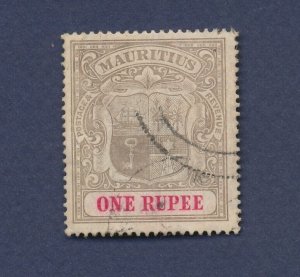 MAURITIUS  - Scott 124 - used  - One Rupee - 1902