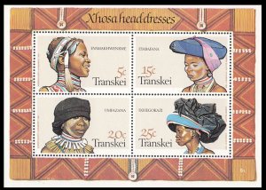 TRANSKEI - 1981 XHOSA HEAD-DRESSES - MIN. SHEET - MINT NH