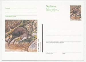 Postal stationery Slovenia 1997 Otter
