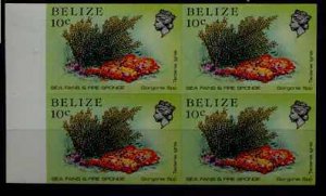 Belize 705 MNH imperf.bl.of 4 Sealife