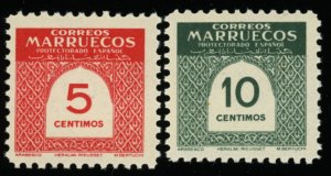 SPANISH MOROCCO Sc 323-24 MNH - 1953  - Numeral of Value