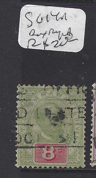 SARAWAK  (PP3010B)  8 C BROOKE     SG 14A BOX REGISTER CANCEL   VFU