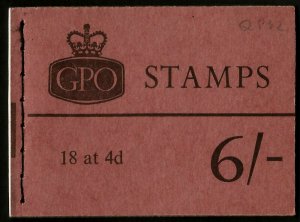 QP32 6/- Booklet January 1969. A complete booklet with post office fresh stamps.