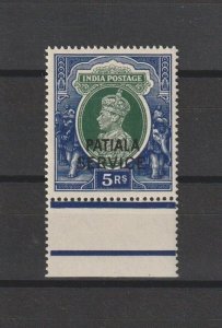 INDIA/PATIALA 1939/44 SG O84 MNH Cat £30