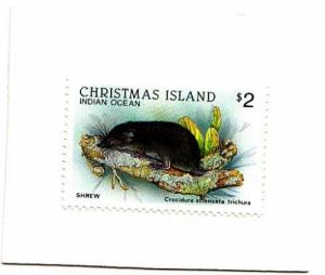 1987 Christmas Island Shrew (Scott 210) MNH