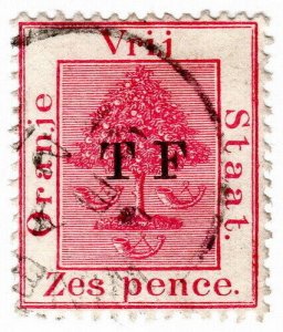 (I.B) Orange Free State Telegraphs : 6d Rose (setting 1)