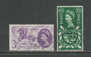 Great Britain Scott catalogue # 375-376 Used See Desc