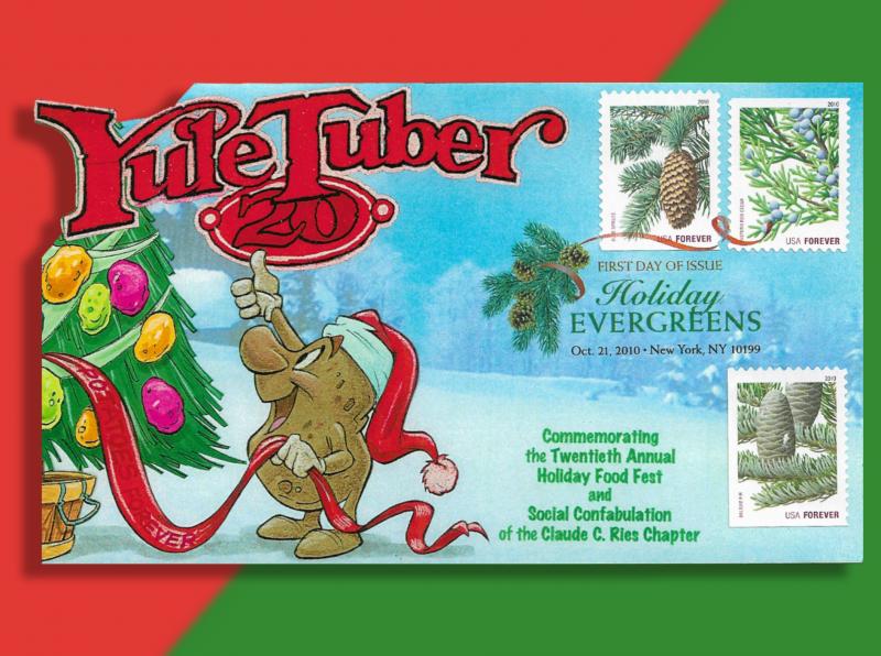 Potatoes?? At Christmas?? Yule Tuber Pop-Up First Day Cover Celebrates Spuds!