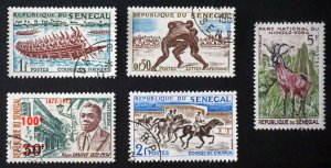 SENEGAL  Lot of 5 old stamps  USED / cto