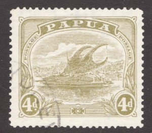 1911 Papua Sc# 54 - 4d - Lakatoi Boat - Used Cv$14