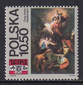 Poland 1981 Sc 2440 Iphigenia Painting Franz Maulbertsch WIPA'81 Stamp MNH