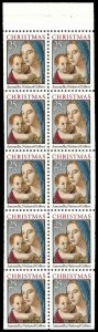 PCBstamps   US #2514b Bk Pane $2.50(10x25c)Madonna & Child, MNH, (1)