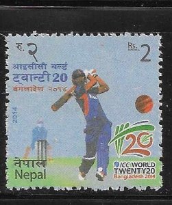 Nepal 2014 Sports Cricket ICC Men's T20 World Cup Bangladesh MNH A2596