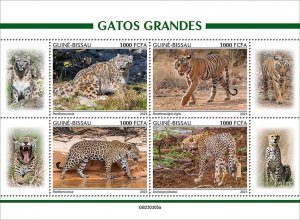 GUINEA BISSAU - 2023 - Big Cats - Perf 4v Sheet - Mint Never Hinged