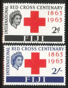 FIJI Scott 203-4 MH* 1963 Red Cross centennary issue