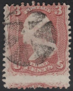 US Scott # 65 3c Washington Used / Heavy Shift 