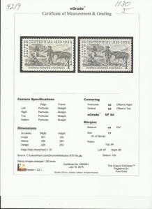 # 1130 MINT NEVER HINGED SILVER CENTENNIAL     VF+