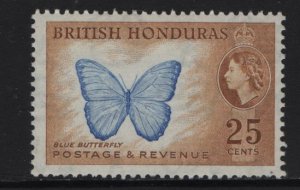 BRITISH HONDURAS 151 MNH BUTTERFLIES