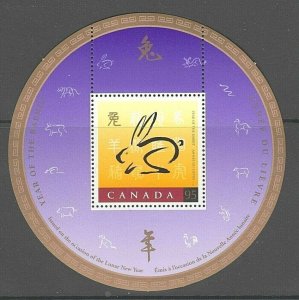 CANADA Chinese Year of the Rabbit  1999 MNH Sc 1768