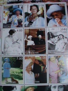 Tajikistan Stamp:2000- Queen Mother's 100th Birthday  MNH Stamp sheet-