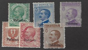 Italy Patmo SC#1-3, 6-8 Mint F-VF.....Tough to find!