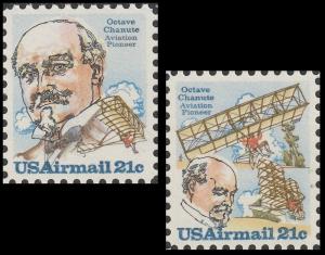 US C93-C94 Airmail Octave Chanute 21c set 2 MNH 1979