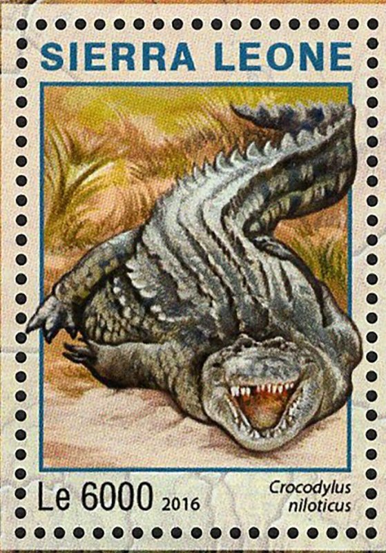 Selous Reserve Stamp Tanzania Crocodylus Niloticus S/S MNH #7278-7281