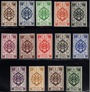 FRENCH INDIA  Scott 143-156 MNH** 1942 set