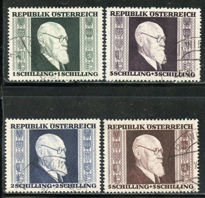 Austria # B167-70, Used. CV $ 3.00