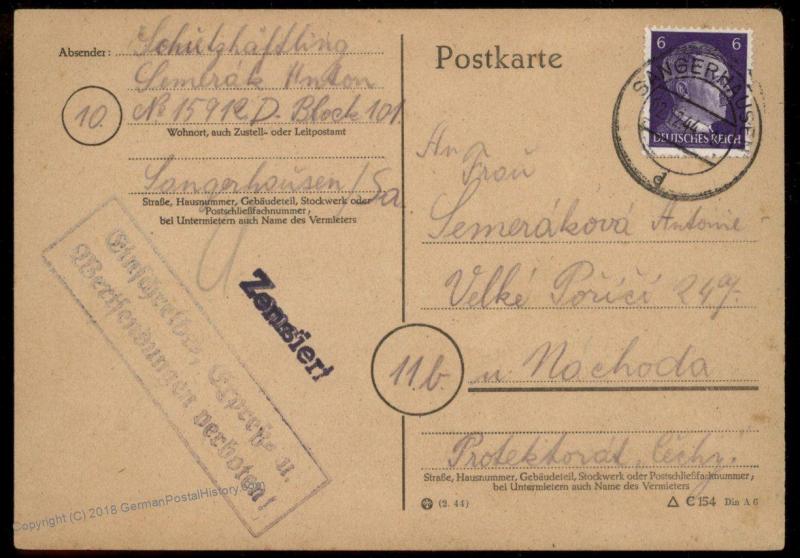 3rd Reich Germany KL Sangerhausen Mittlebau Dora V2 Rocket Cover Express R 91946