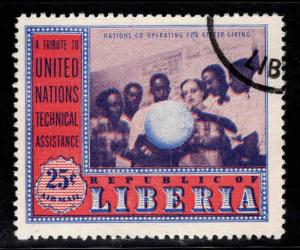 LIBERIA Scott C81 Used  airmail stamp 1954