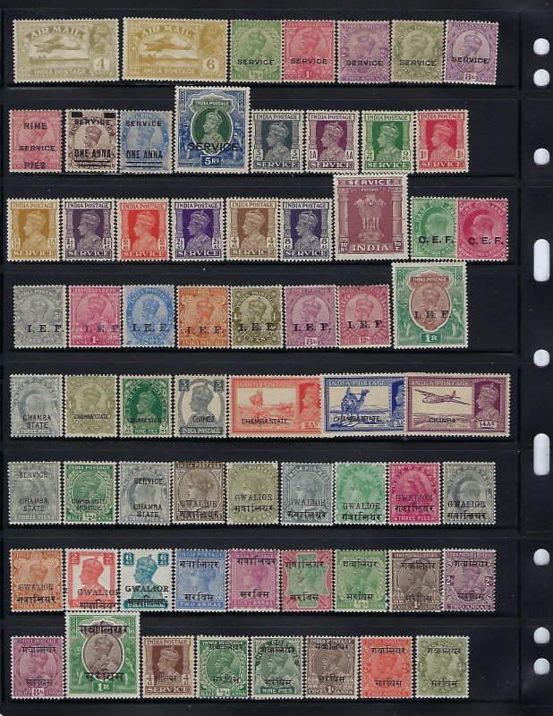 INDIA /CONVENTION STATES- 183 STAMPS- ALL MINT MINT HINGED/LIGHT HINGED