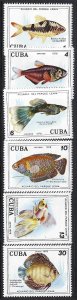 Cuba 2192-95 C286-87 MNH FISHES 1026D