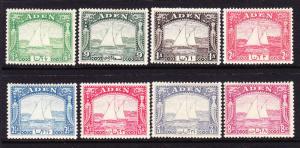 ADEN  1937  BOATS PART SET TO 8a  MLH   