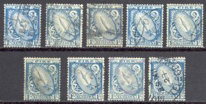 Ireland Sc# 76 Used lot/9 1922-1923 1sh Sword of Light