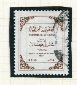 IRAQ; 1967 early Flood Relief issue fine used 5f. value