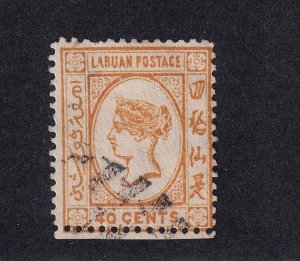Labuan Scott # 39 F-VF used light cancel with nice color scv $ 45 ! see pic !
