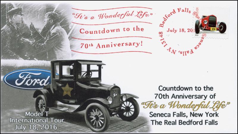 2016, Seneca Falls NY, It's a Wonderful Life Countdown, Model T's, 16-191