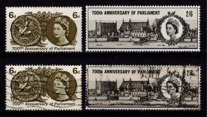 Great Britain 1965 700th Anniv. of de Montfort’s Parliament, Set [Unused/Used]