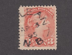 NEW BRUNSWICK SPLIT RING TOWN CANCEL, MCLEAN, EARLY, AP 3, 95 (OPEN 1894)