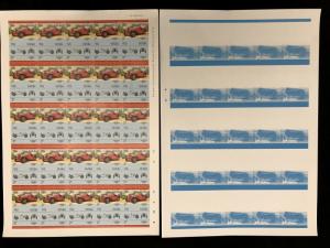 NEVIS Cars Automobiles Imperf Cinderella Inverted Error Sheets MNH x 20(KR134