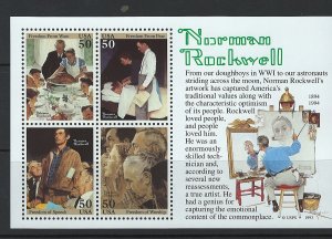 US Scott Souvenir Sheet Norman Rockwell