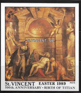 ST. VINCENT, 1161, MNH, S.S EASTER 1989