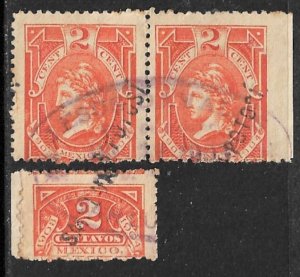 MEXICO 1903-04 2c Liberty Head Internal Revenue Rentas R226 S Luis Potosi Used