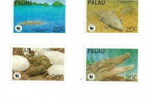 Palau - 1994 - Crocodiles  - Set of Four - MNH