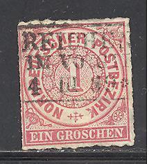 Germany - North German Confed. - 4 used SCV $ 1.60 (RS)