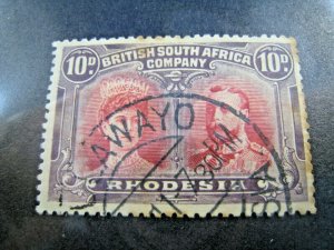 RHODESIA 1910  -  SCOTT # 110   NOTED      USED