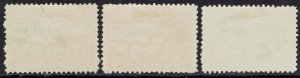 NEW GUINEA 1931 HUT AIRMAIL ½D 2D AND 3D USED