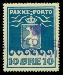 GREENLAND #Q4a (P3) 10ore Pakke Porto, p.12½  used w/town cxl KOLONIEN UPERNIUK