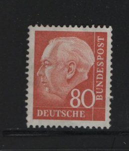 Germany 760 No Gum, 1956-57 Heuss Type of 1954
